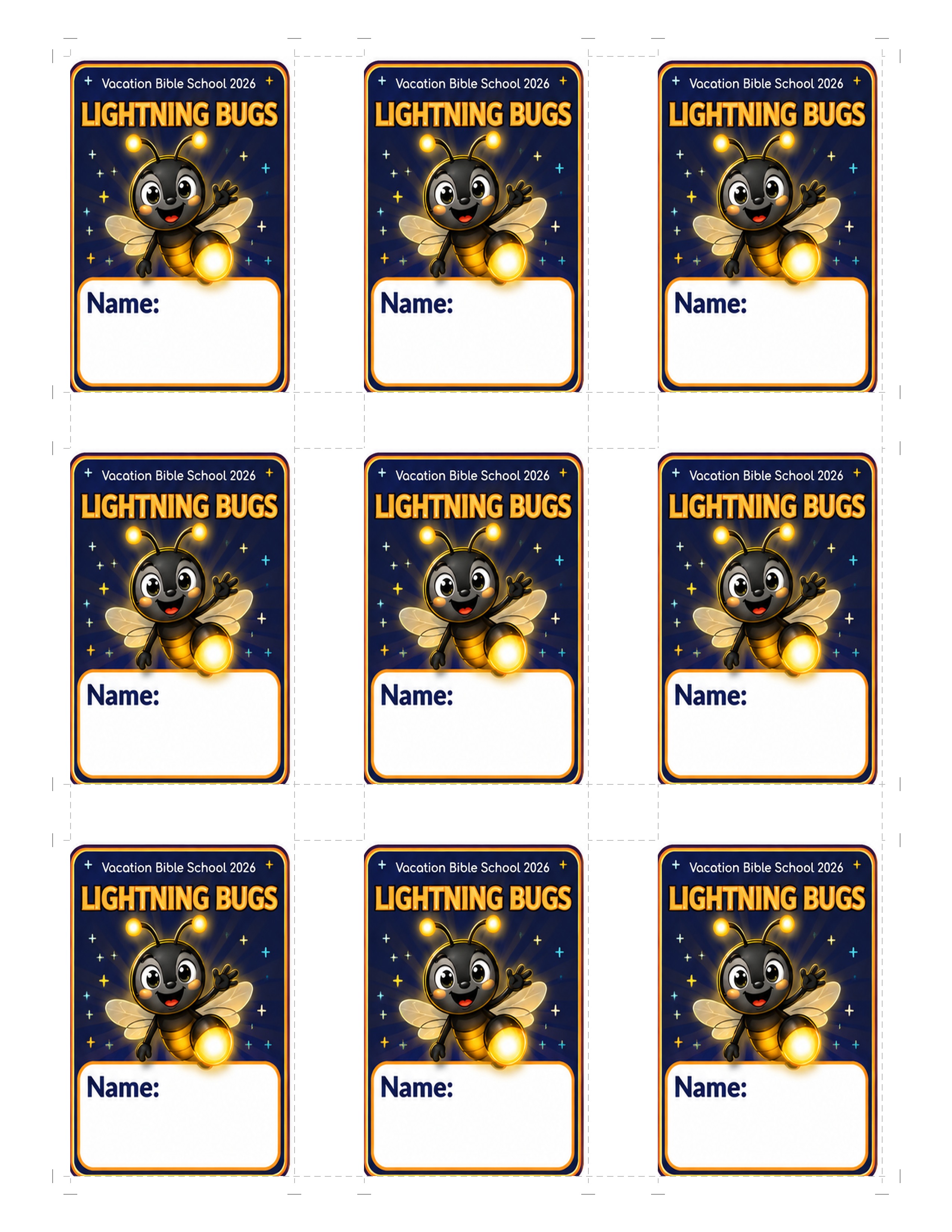Lightning Bugs portrait badge JPG preview